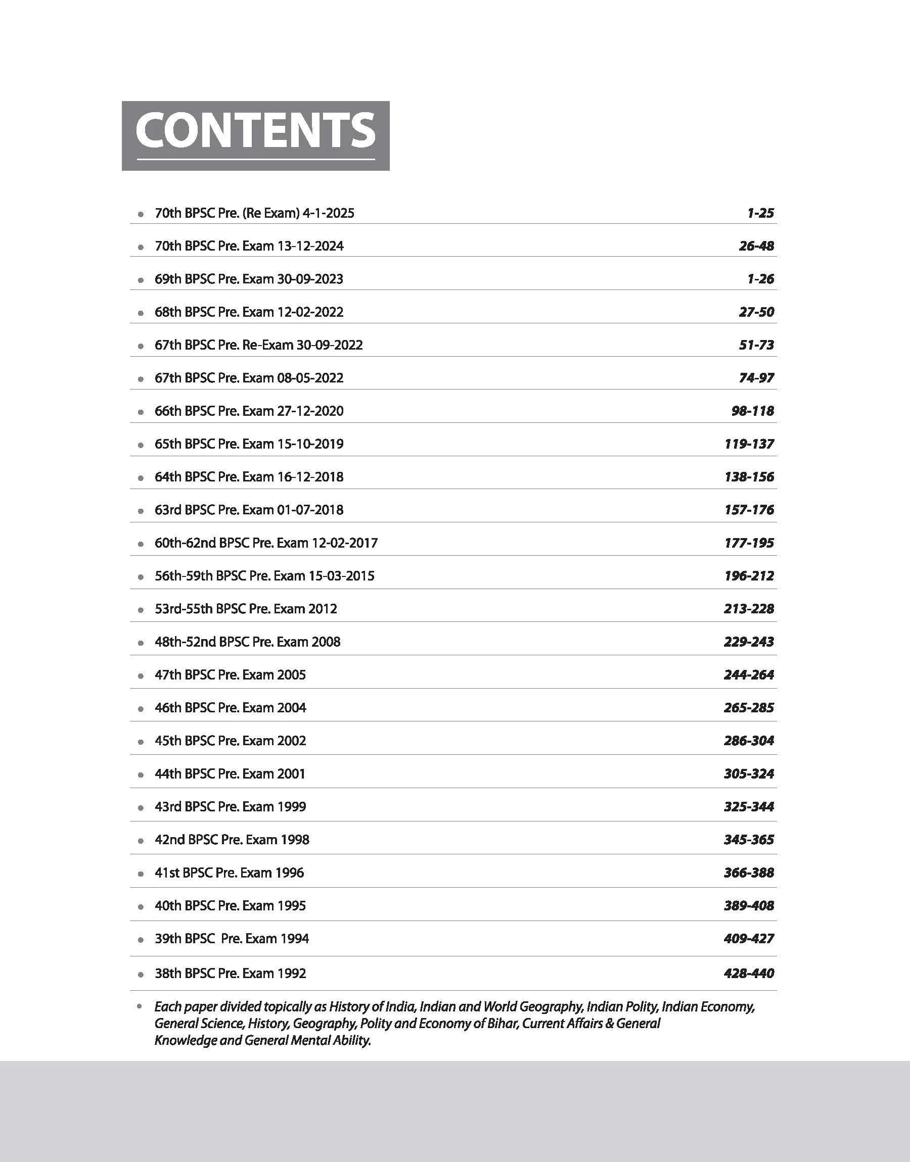 71st BPSC 2025 Prelims Exam | Yearwise - Topicwise Solved Paper (2024 -1992) | English Medium - Image 3