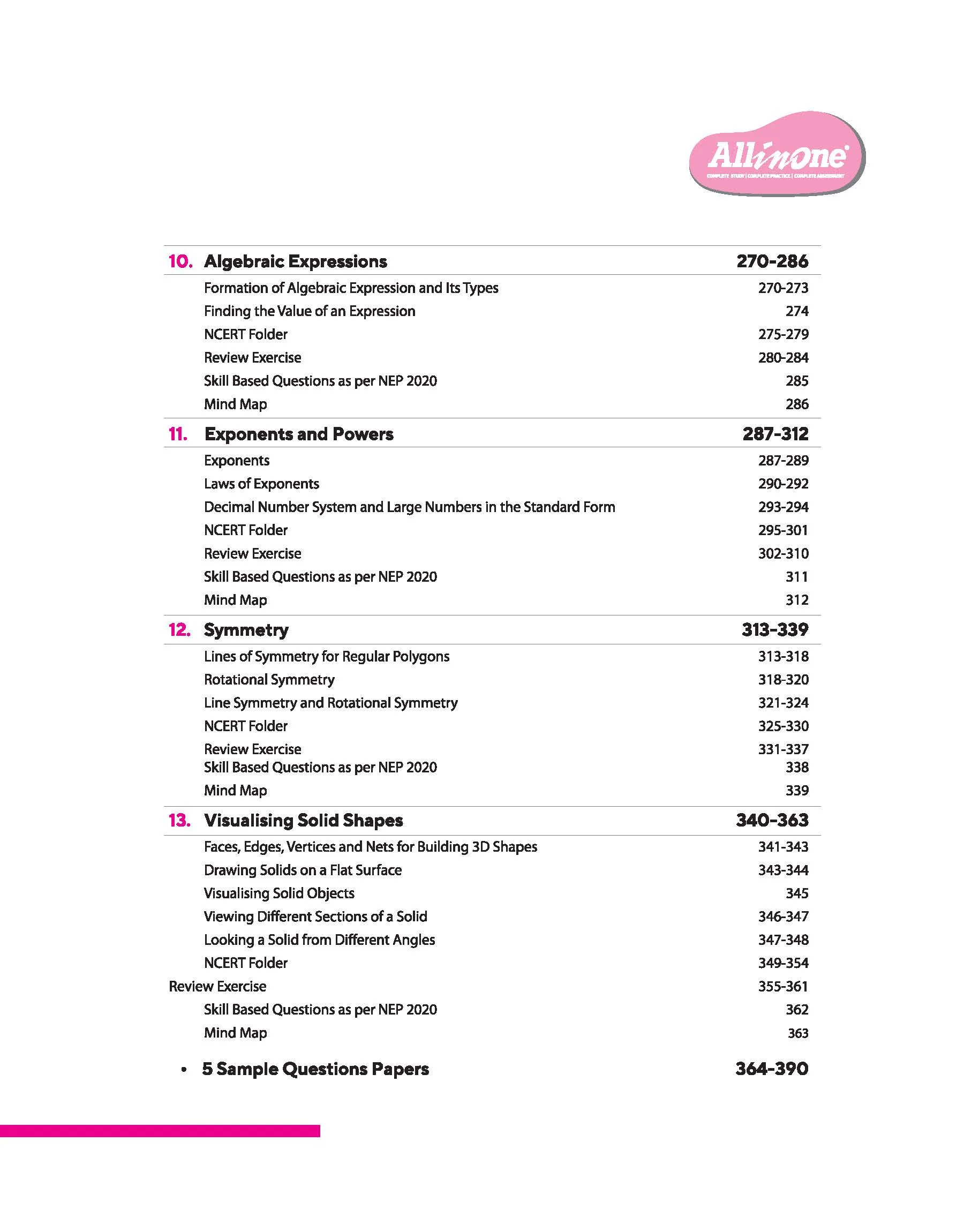 CBSE All in One Mathematics Class 7 Exam 2025-26 | Sample Question Papers, Mind Map & Competency Based Questions | Based on Latest NCERT - Image 4