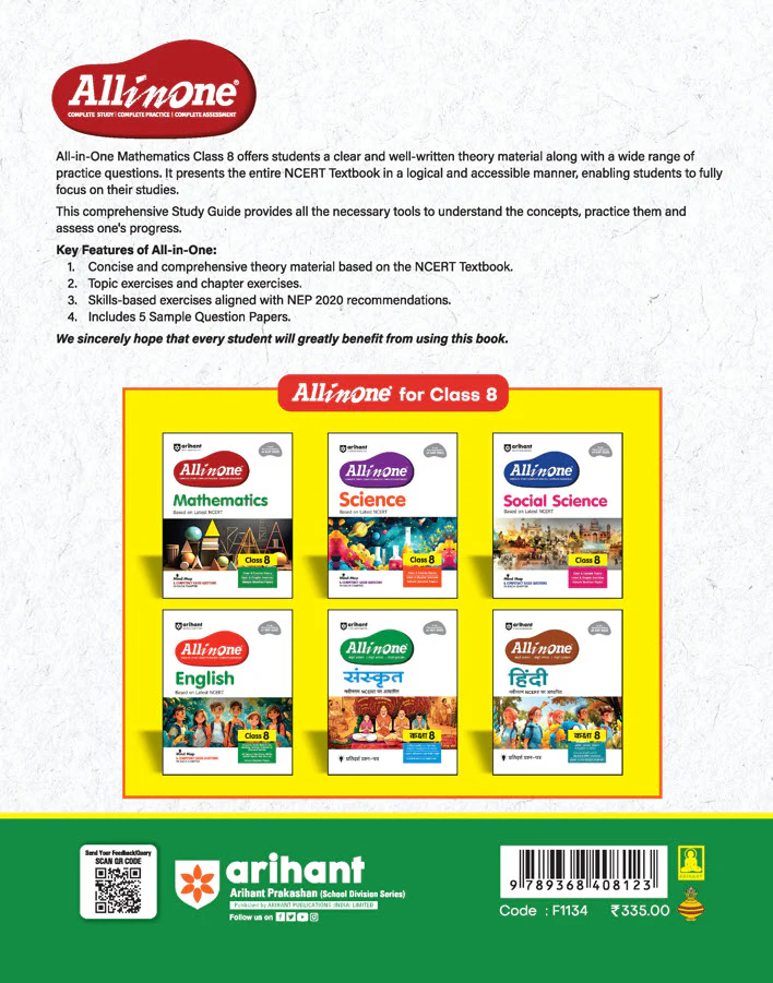 CBSE All in One Mathematics Class 8 Exam 2025-26 | Sample Question Papers, Mind Map & Competency Based Questions | Based on Latest NCERT - Image 4