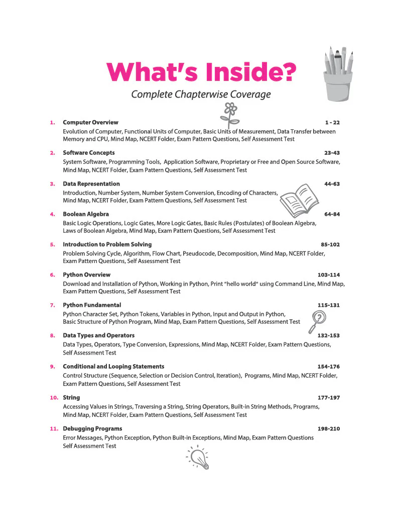 All in One Computer Science Class 11 for CBSE Exam 2026-27 | NCERT Based Complete Theory, Practice Exercises, CBQs, A-R, Sample Papers & Mind Maps | Revised Edition as per Latest Syllabus - Image 5