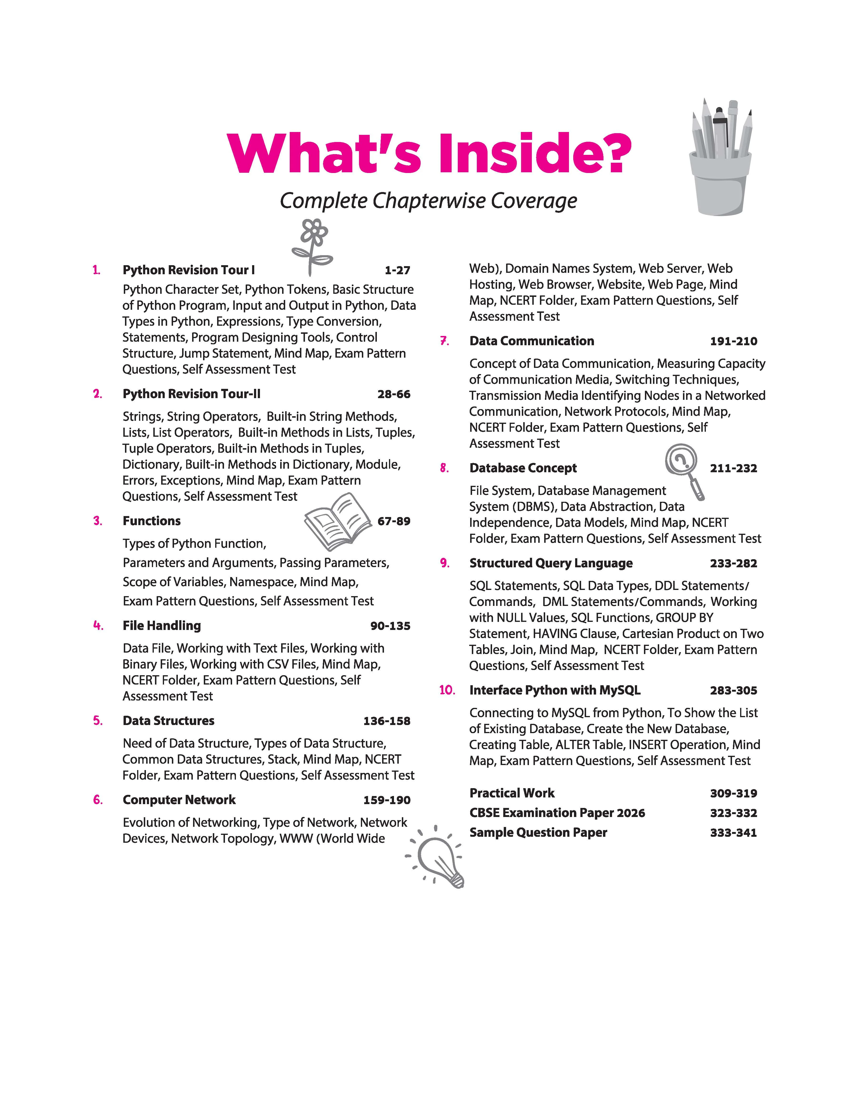 All in One Computer Science Class 12 for CBSE Exam 2026-27 | NCERT Based Complete Theory, Practice Exercises, CBQs, A-R, Sample Papers & Mind Maps | Revised Edition as per Latest Syllabus - Image 5