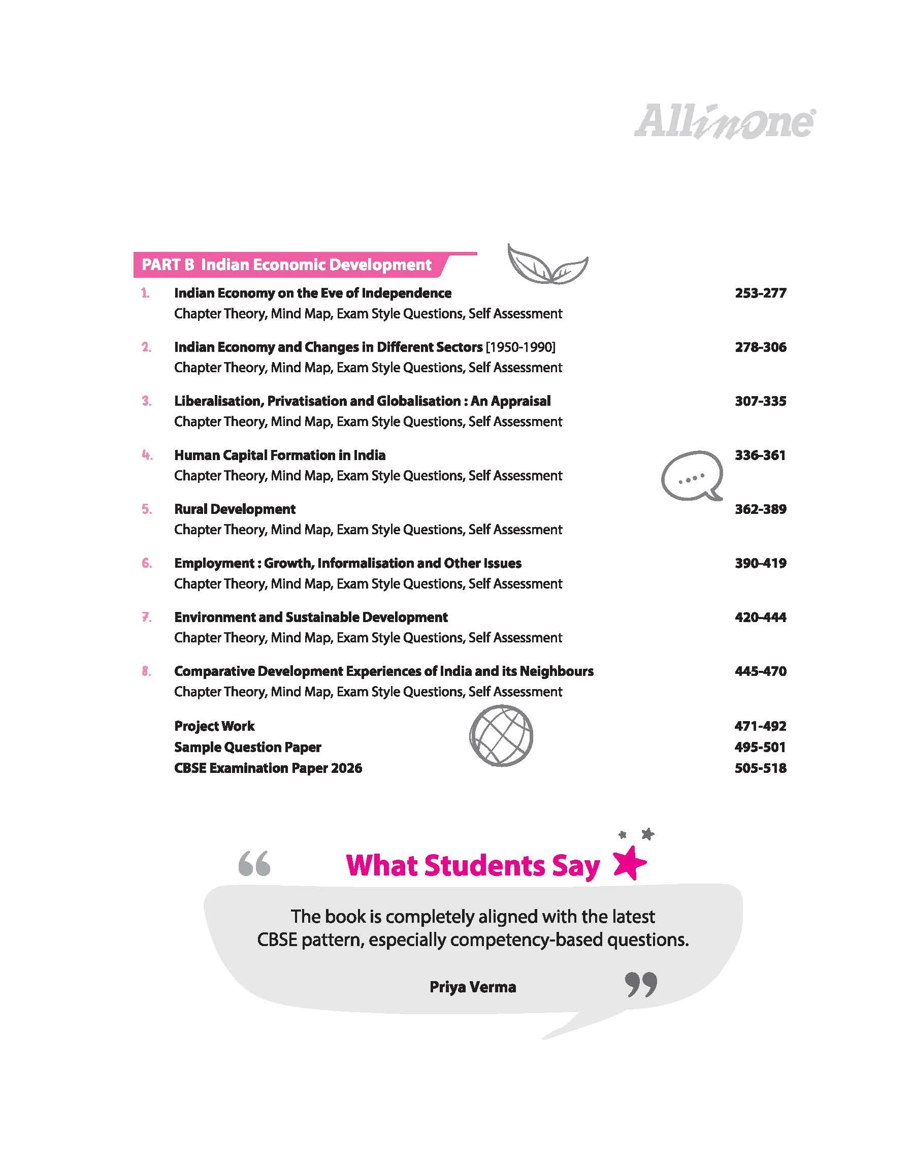 All in One Economics Class 12 for CBSE Exam 2026-27 | NCERT Based Complete Theory, Practice Exercises, CBQs, A-R, Sample Papers & Mind Maps | Revised Edition as per Latest Syllabus - Image 6