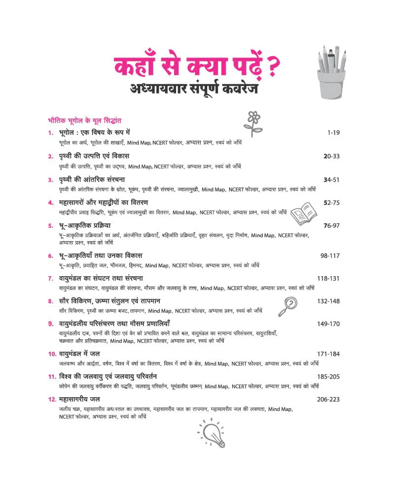 All in One Geography (Bhugol) Class 11 for CBSE Exam 2026-27 | NCERT Based Complete Theory, Practice Exercises, CBQs, A-R, Sample Papers & Mind Maps | Revised Edition as per Latest Syllabus - Image 5