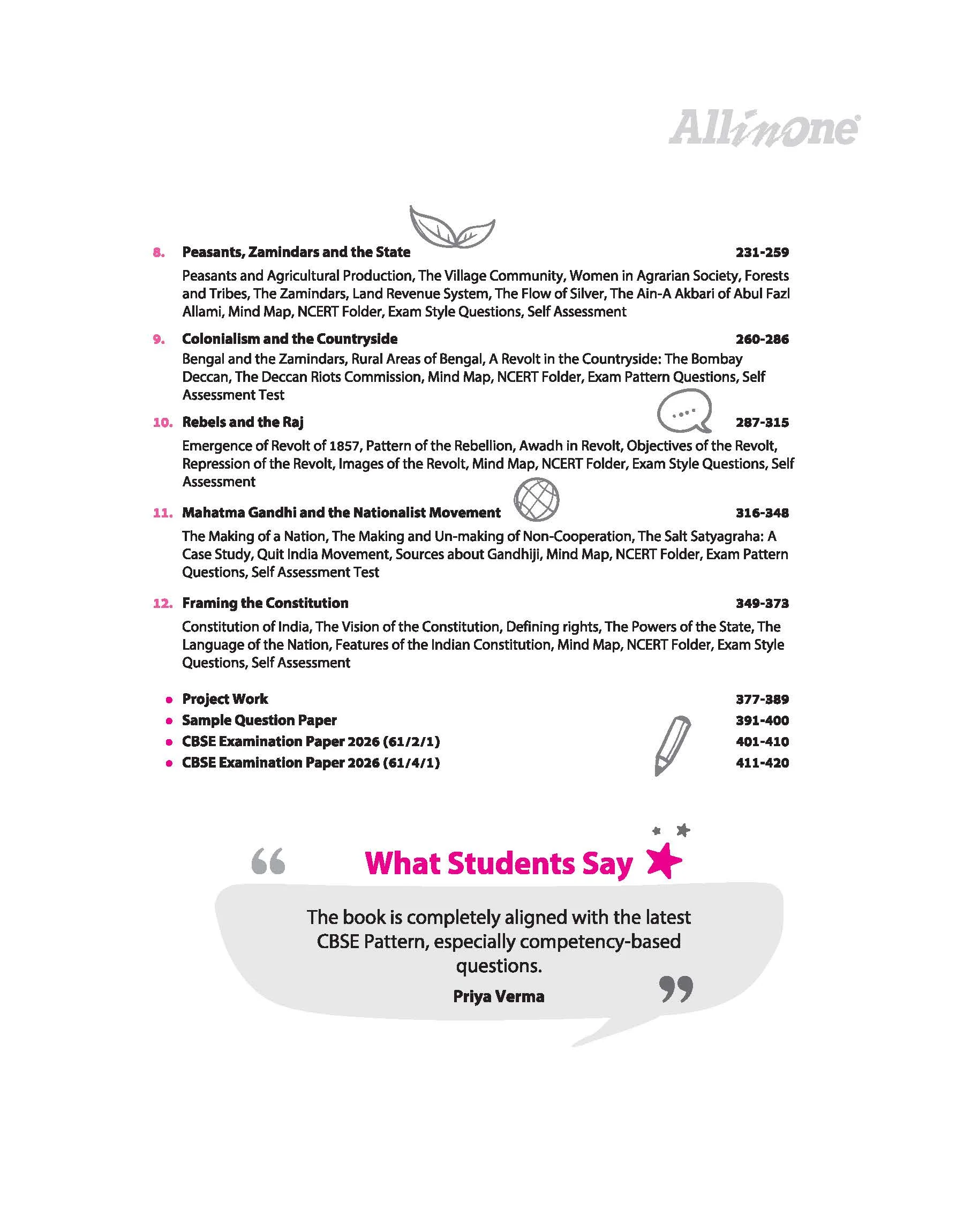 All in One History Class 12 for CBSE Exam 2026-27 | NCERT Based Complete Theory, Practice Exercises, CBQs, A-R, Sample Papers & Mind Maps | Revised Edition as per Latest Syllabus - Image 6