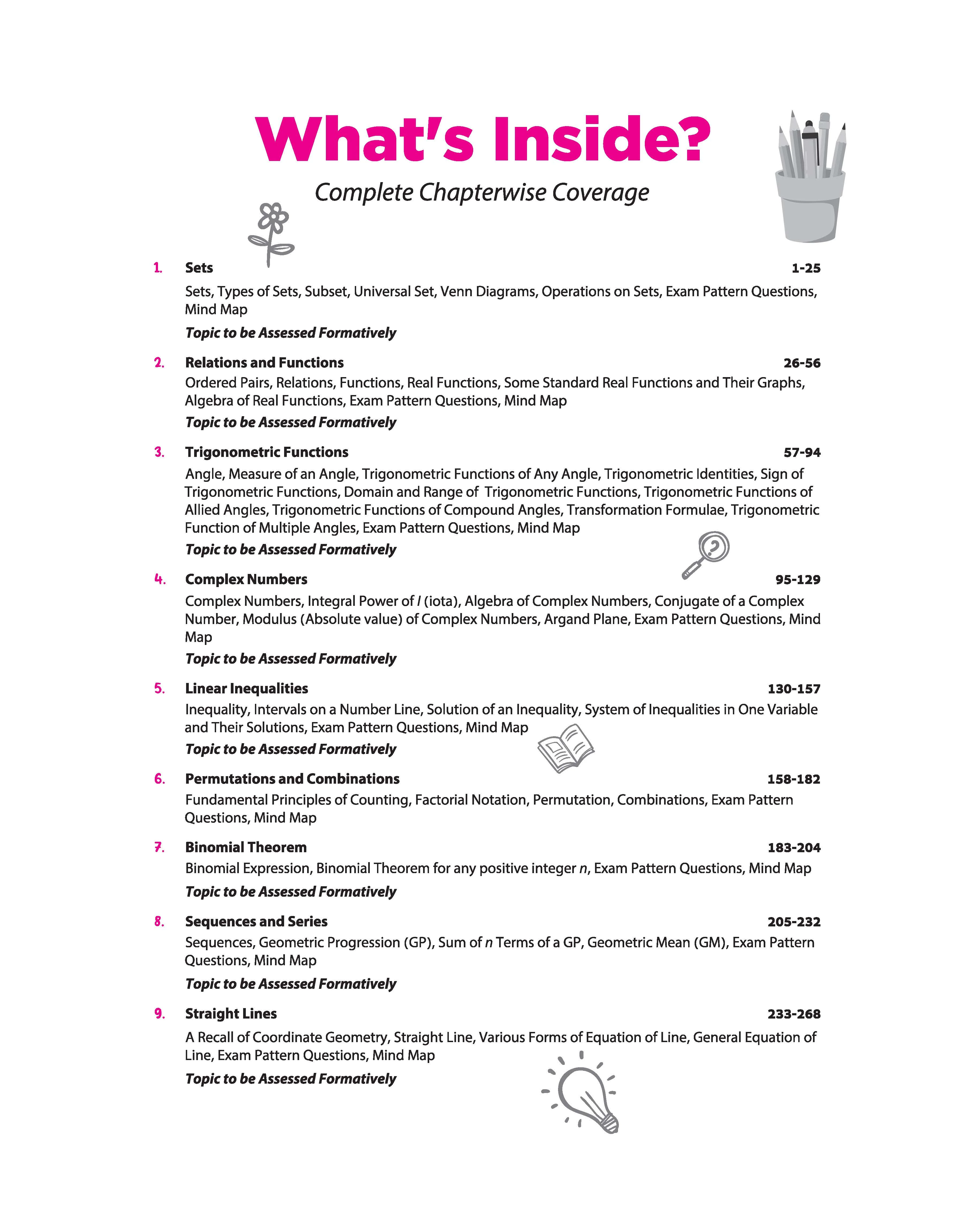 All in One  Mathematics Class 11 for CBSE Exam 2026-27 | NCERT Based Complete Theory, Practice Exercises, CBQs, A-R, Sample Papers & Mind Maps | Revised Edition as per Latest Syllabus - Image 5