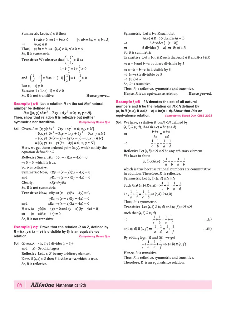 All in One Mathematics Class 12 for CBSE Exam 2026-27 | NCERT Based Complete Theory, Practice Exercises, CBQs, A-R, Sample Papers & Mind Maps | Revised Edition as per Latest Syllabus - Image 10