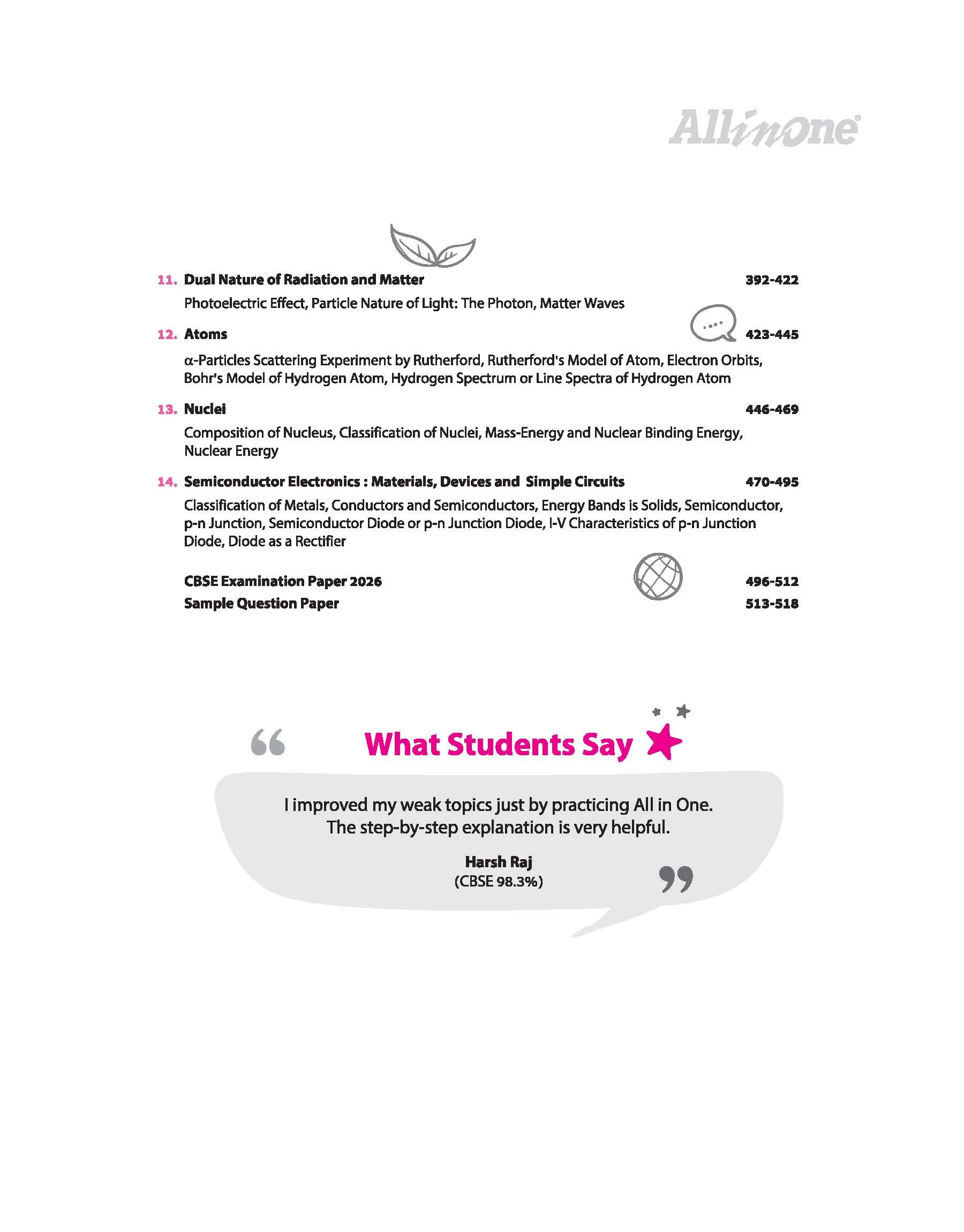 All in One Physics Class 12 for CBSE Exam 2026-27 | NCERT Based Complete Theory, Practice Exercises, CBQs, A-R, Sample Papers & Mind Maps | Revised Edition as per Latest Syllabus - Image 6
