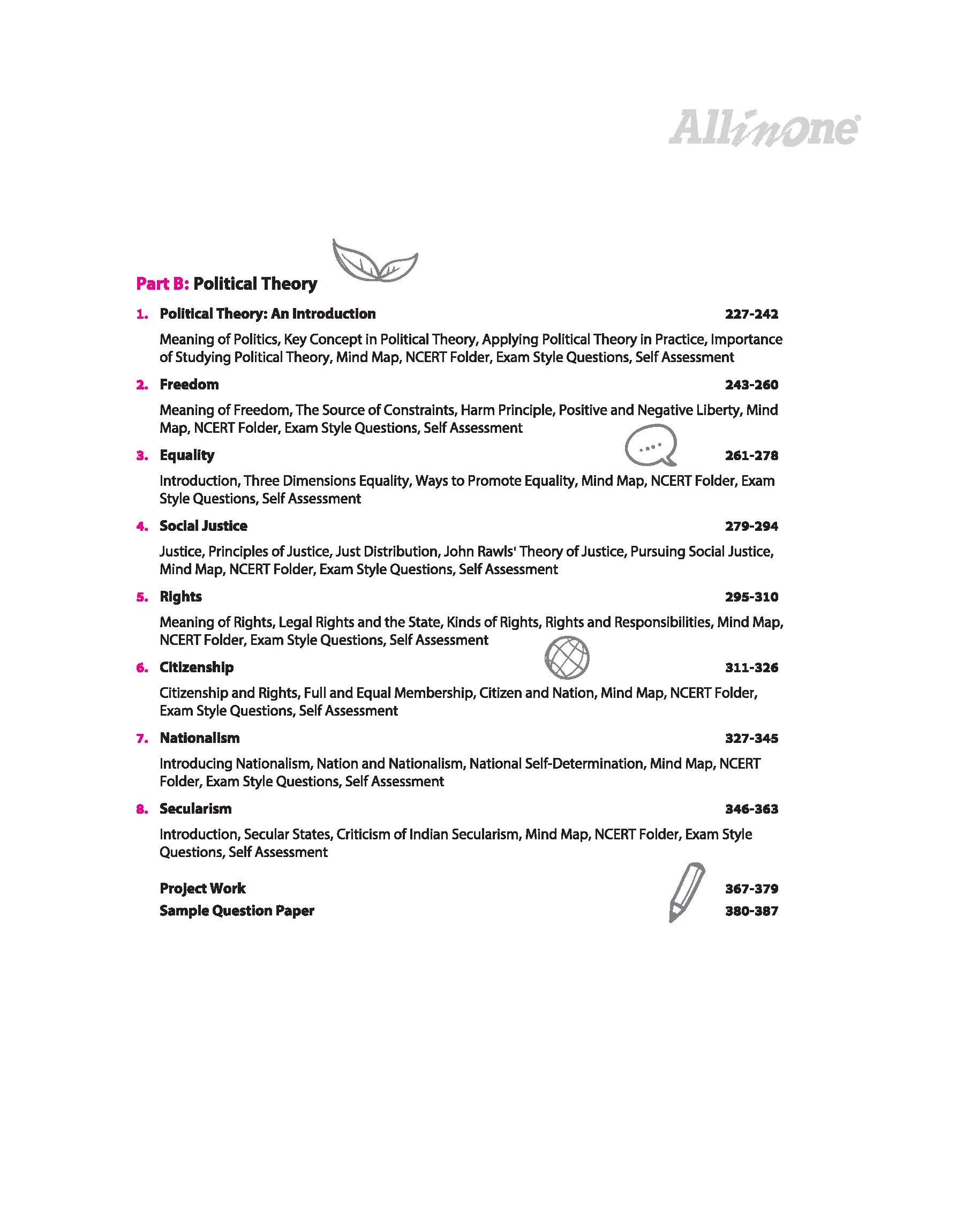 All in One Political Science Class 11 for CBSE Exam 2026-27 | NCERT Based Complete Theory, Practice Exercises, CBQs, A-R, Sample Papers & Mind Maps | Revised Edition as per Latest Syllabus - Image 6