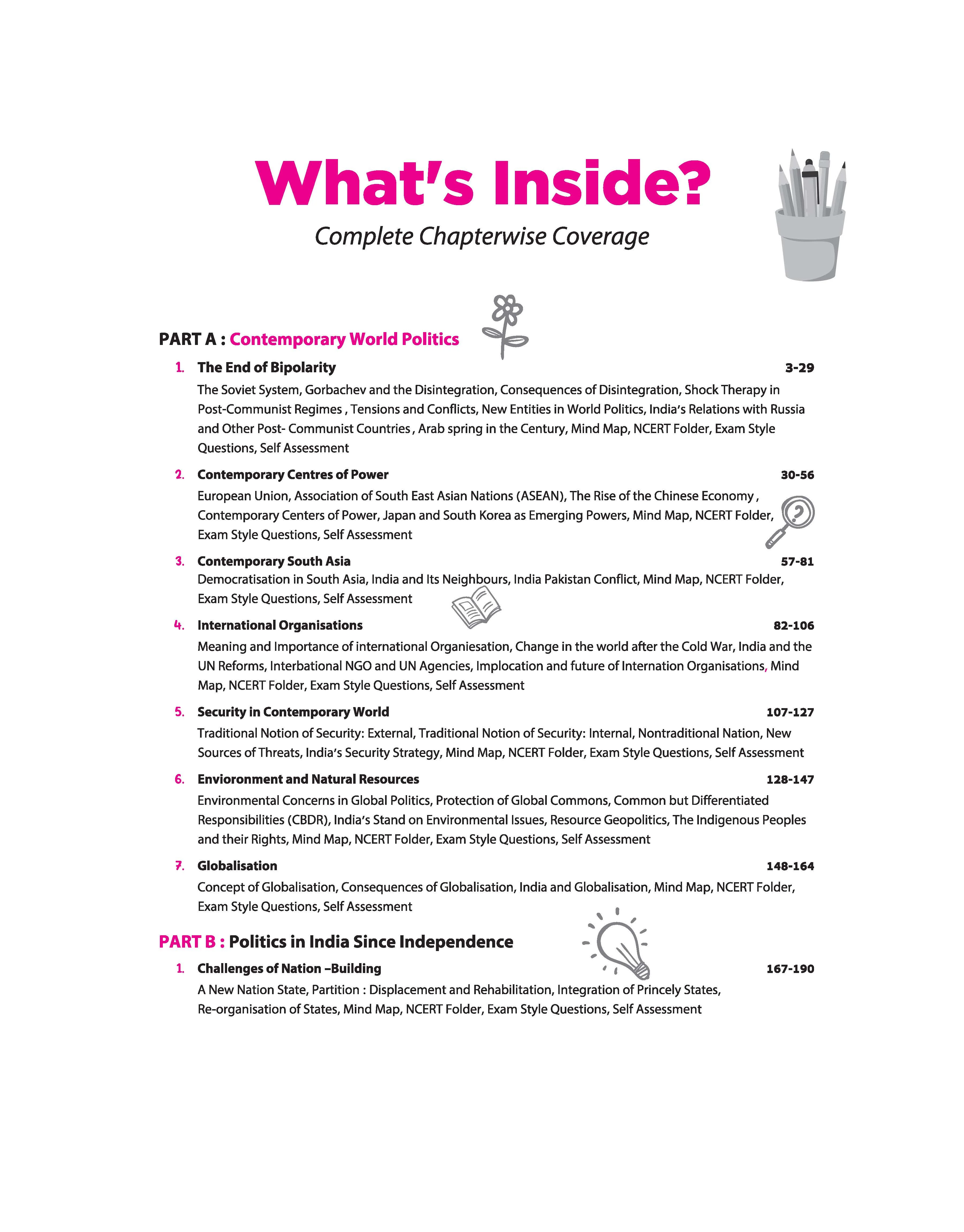 All in One Political Science Class 12 for CBSE Exam 2026-27 | NCERT Based Complete Theory, Practice Exercises, CBQs, A-R, Sample Papers & Mind Maps | Revised Edition as per Latest Syllabus - Image 5
