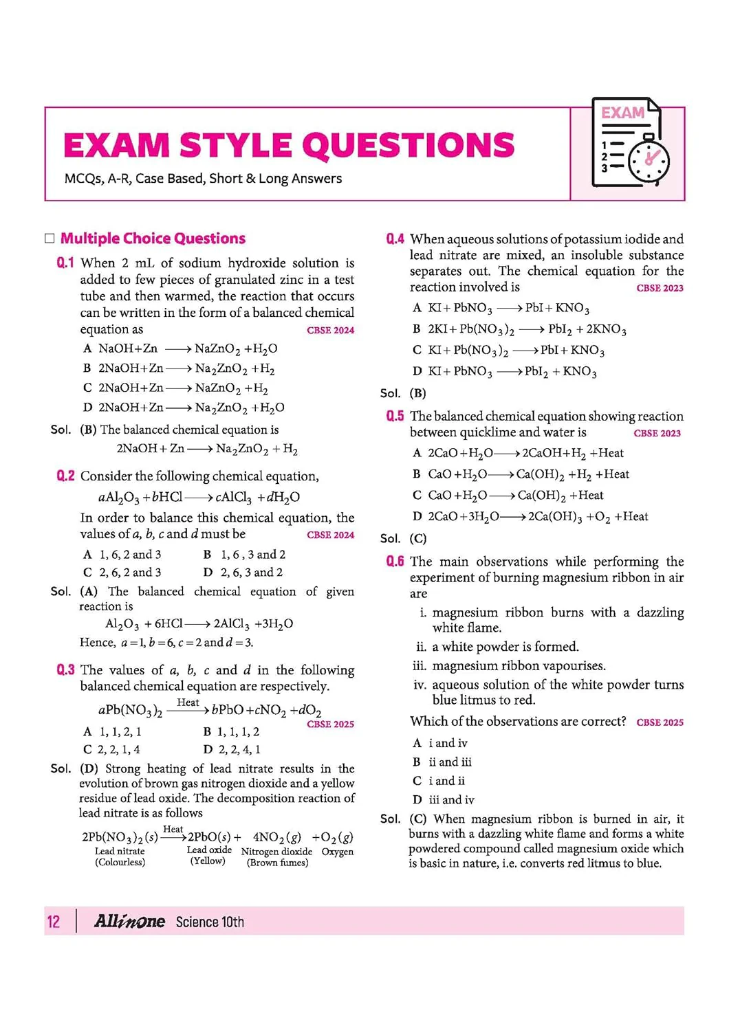 All in One Science Class 10 for CBSE Exam 2026-27 | NCERT Based Complete Theory, Practice Exercises, CBQs, A-R, Sample Papers & Mind Maps | Revised Edition as per Latest Syllabus - Image 10