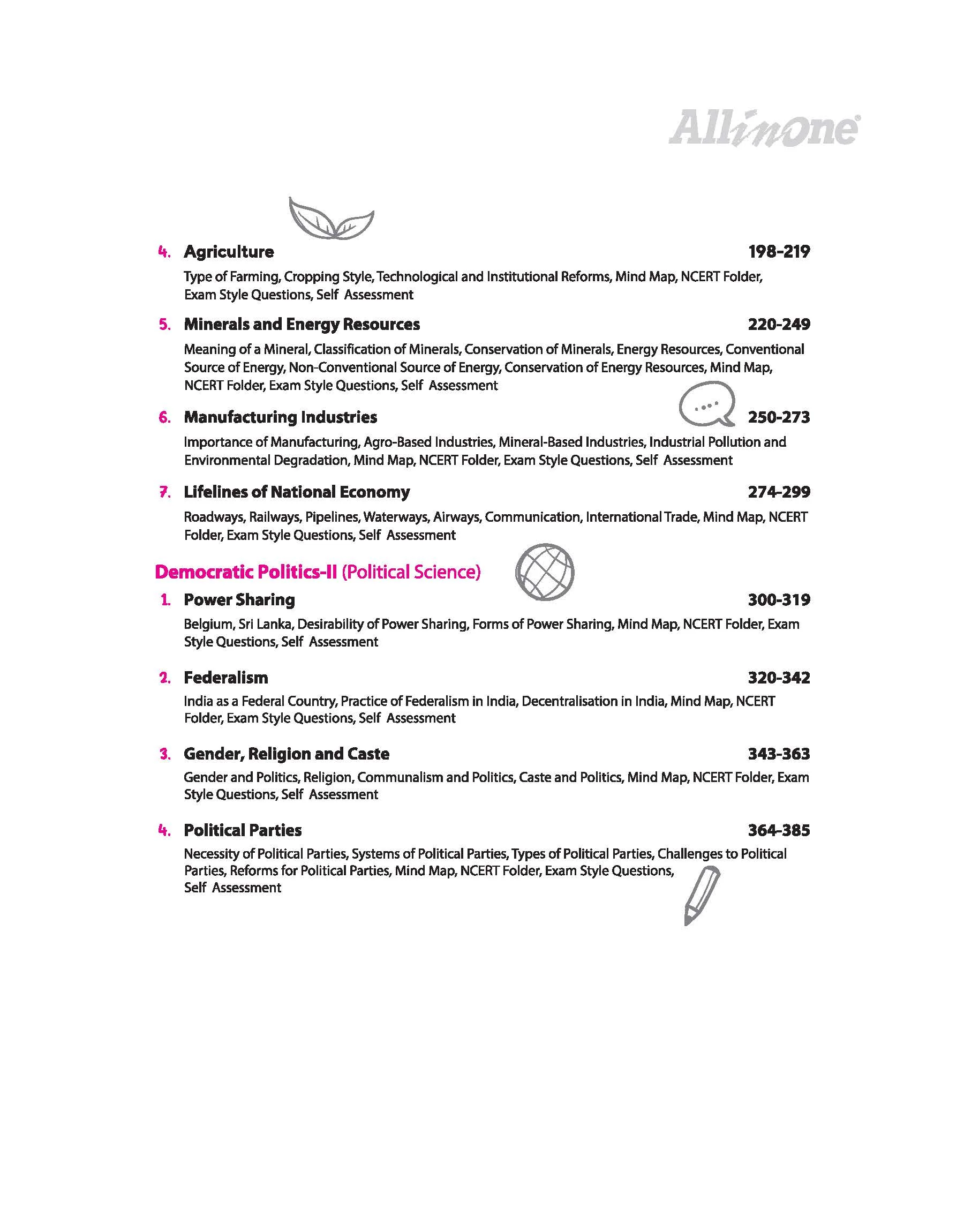 All in One Social Science Class 10 for CBSE Exam 2026-27 | NCERT Based Complete Theory, Practice Exercises, CBQs, A-R, Sample Papers & Mind Maps | Revised Edition as per Latest Syllabus - Image 6