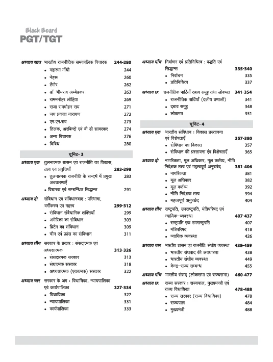 Black Board Series PGT/TGT Nagrik Shastra (Civics/Polity) | Chapterwise Solved Papers | 5000+ MCQs with Explanations | For LT Grade, GIC, DSSSB, Asst. Professor, KVS, NVS, RPSC, BPSC & Other Teacher Exams - Image 4
