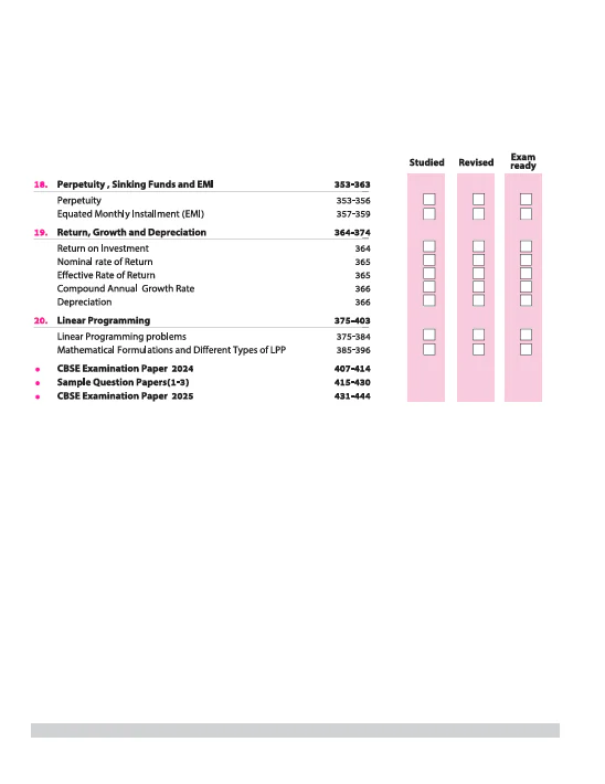 CBSE All in One Applied Mathematics Class 12 Exam 2025-26 | Simplified Theory, Topic & Chapter Exercises, CBQs, MCQs, A-R, Case Based, Board Questions Upto 2025 with Sample Question Papers - Image 4
