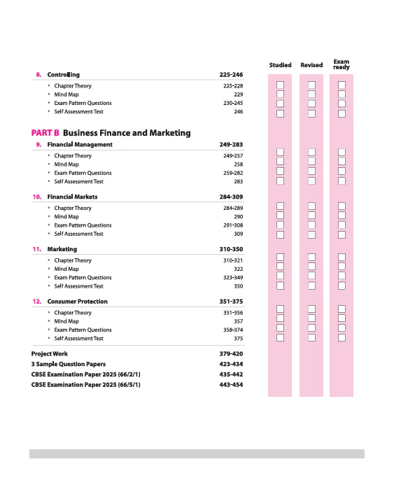 CBSE All in One Business Studies Class 12 Exam 2026 | All Types of Exam Pattern Questions, CBQs, MCQs, A-R, Case Based, Sample Question Papers | Including Mind Maps & Project Work Based on NCERT - Image 3