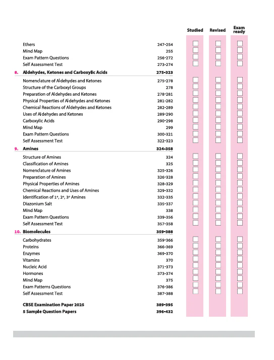 CBSE All in One Chemistry Class 12 Exam 2026 | CBQs, MCQs, A-R, Case Based & Board Questions Upto 2025, Sample Question Papers | Included Mind Maps - Image 5