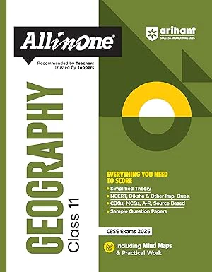 CBSE All in One Geography Class 11 Exam 2025-26 | NCERT & Other Important Questions, Sample Question Papers | Including Mind Maps & Practical Work