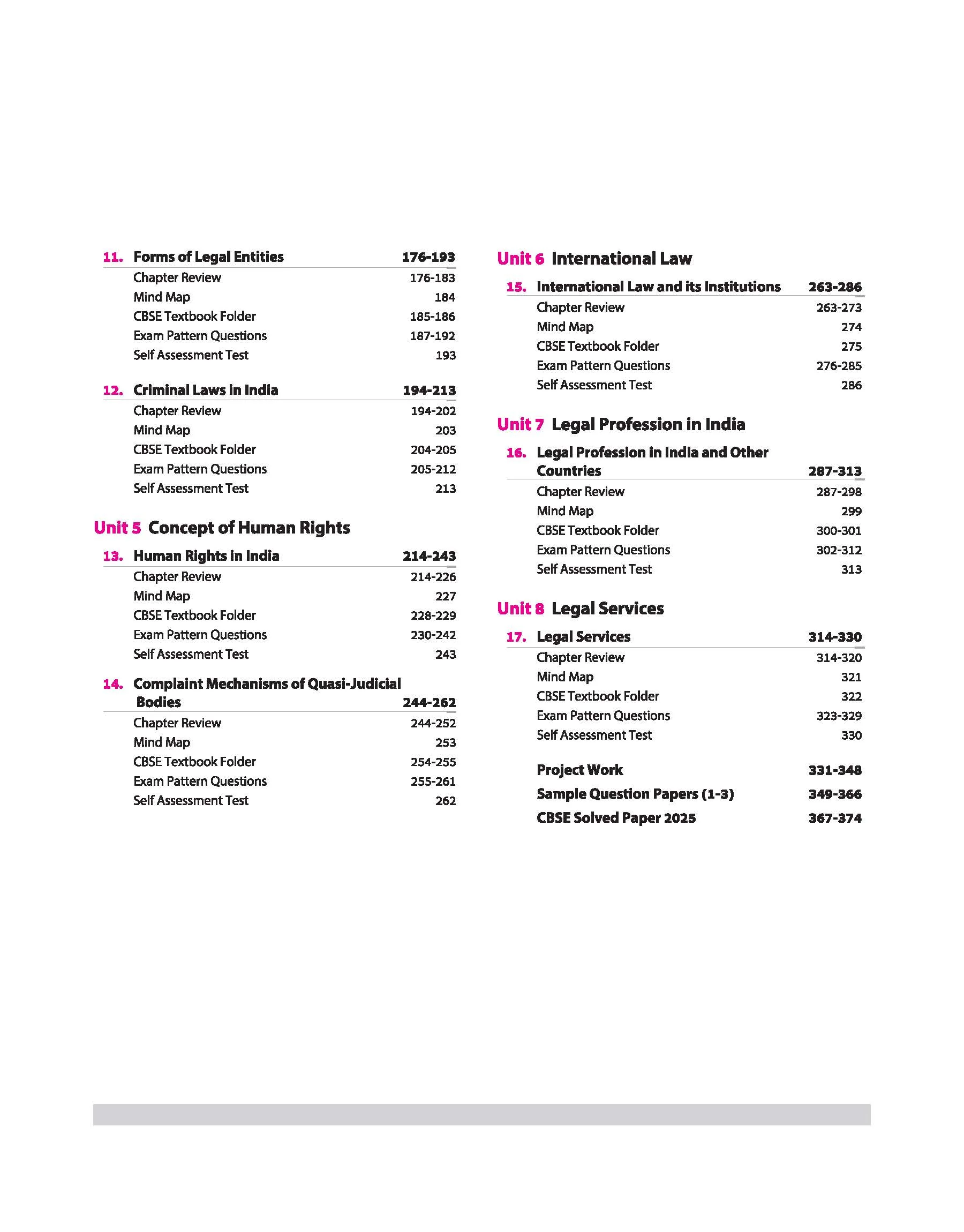 CBSE All in One Legal Studies Class 12 Exam 2025-26 | Simplified Theory, Topic & Chapter Exercises, Exam Pattern Questions, CBQs, MCQs, A-R, Case Based with Sample Question Papers | Including Mind Map & Practical Work - Image 3