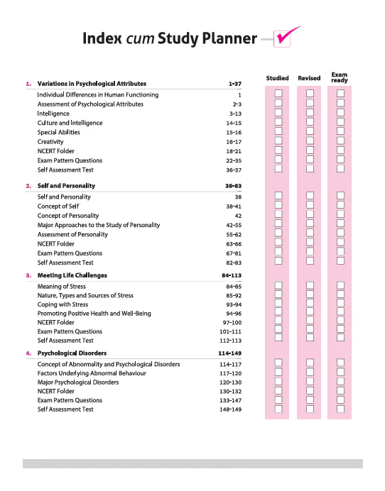 CBSE All in One Psychology Class 12 Exam 2025-26 | NCERT Ques. & Other Important Questions, Sample Question Papers | Including Project Work - Image 3
