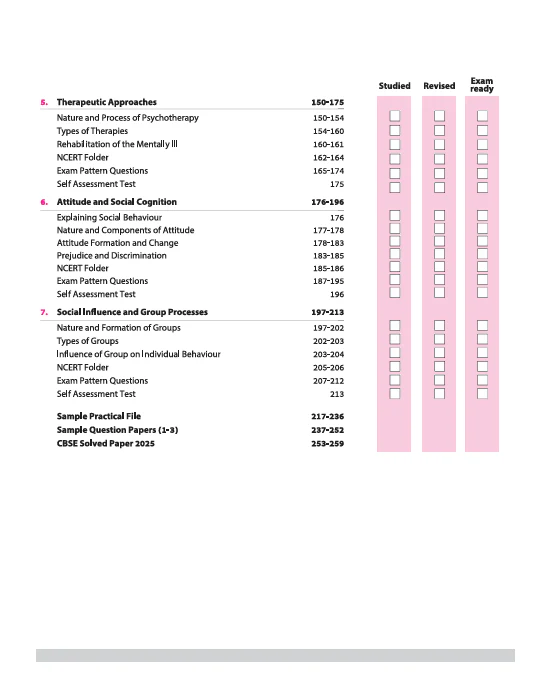 CBSE All in One Psychology Class 12 Exam 2025-26 | NCERT Ques. & Other Important Questions, Sample Question Papers | Including Project Work - Image 4