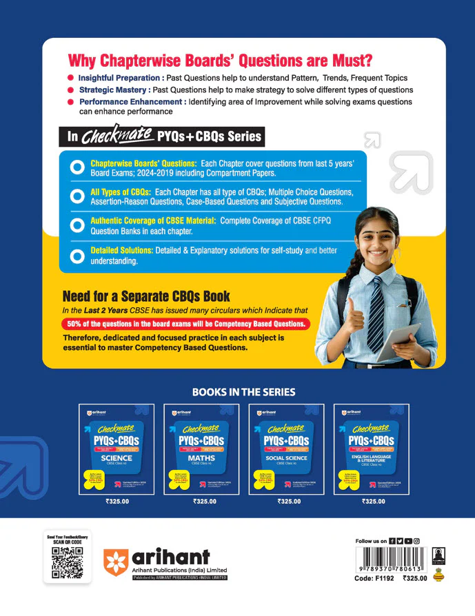 Checkmate CBSE Class 10  English Language & Literature | PYQs & CBQs (Competency Based Questions & Previous Year Question)| Updated Edition 2026 - Image 2