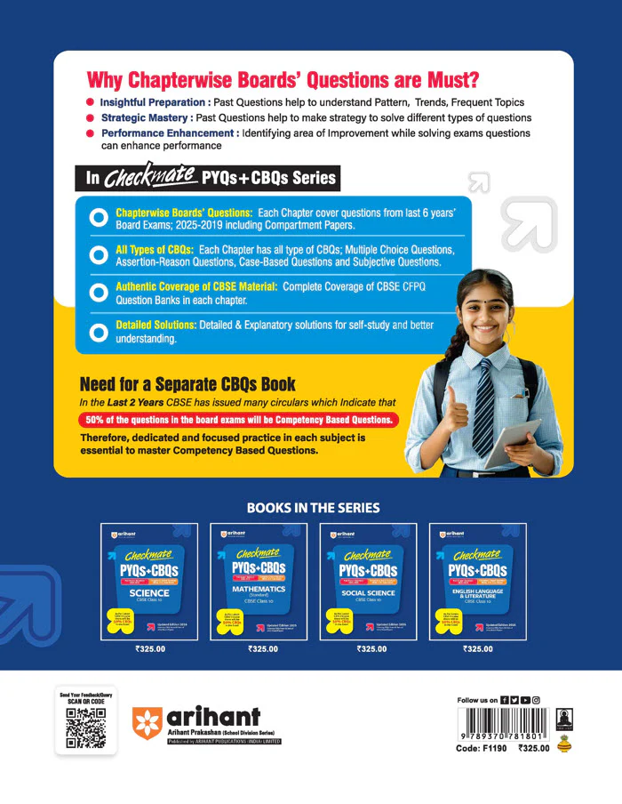 Checkmate CBSE Class 10 Mathematics (Standard) | PYQs & CBQs (Competency Based Questions & Previous Year Questions) | Updated Edition 2026 - Image 2