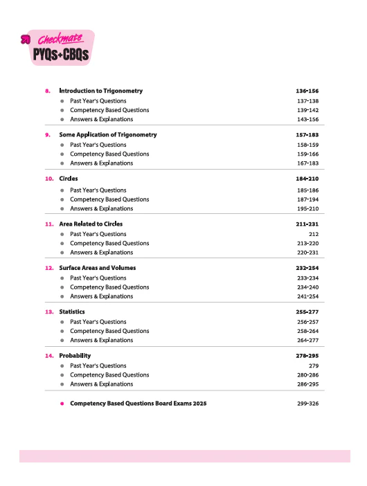 Checkmate CBSE Class 10 Mathematics (Standard) | PYQs & CBQs (Competency Based Questions & Previous Year Questions) | Updated Edition 2026 - Image 4