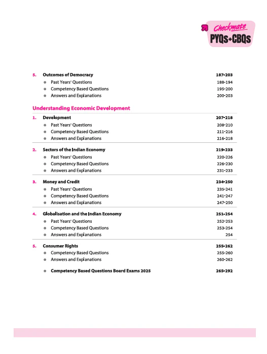Checkmate CBSE Class 10  Social Science | PYQs & CBQs (Competency Based Questions & Previous Year Question)| Updated Edition 2026 - Image 5