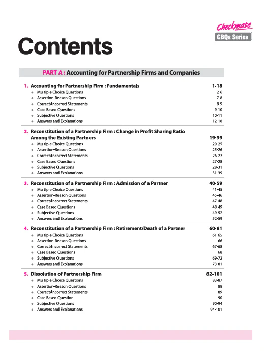 Checkmate CBSE Class 12 Accountancy Competency Based Questions (CBQs) | Updated Edition 2026 - Image 3
