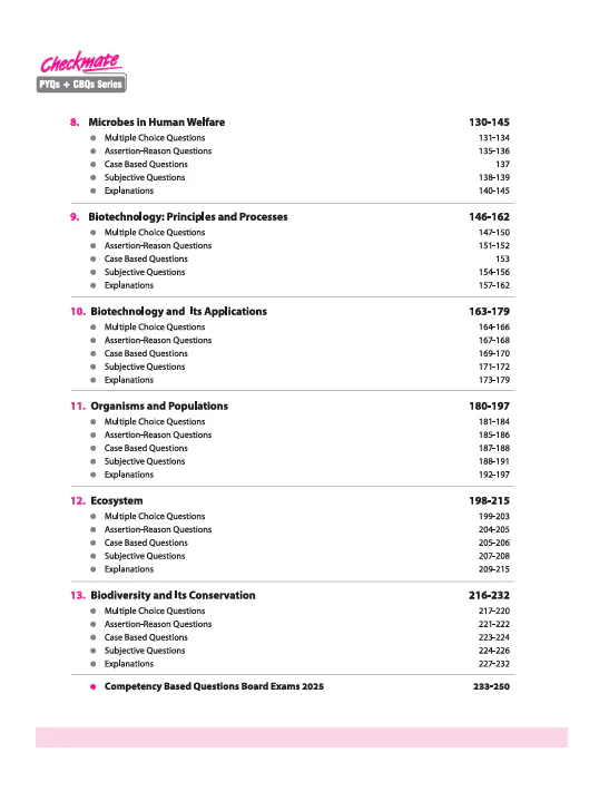 Checkmate CBSE Class 12 Biology Competency Based Questions (CBQs) | Updated Edition 2026 - Image 4