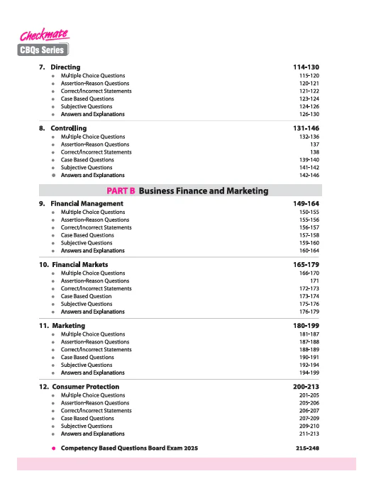 Checkmate CBSE Class 12 Business Studies Competency Based Questions (CBQs) | Updated Edition 2026 - Image 4