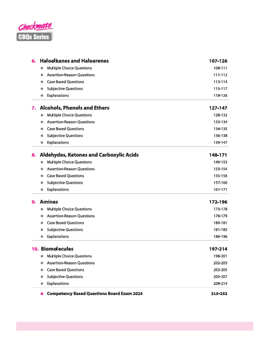 Checkmate CBSE Class 12 Chemistry Competency Based Questions (CBQs) | Updated Edition 2026 - Image 4