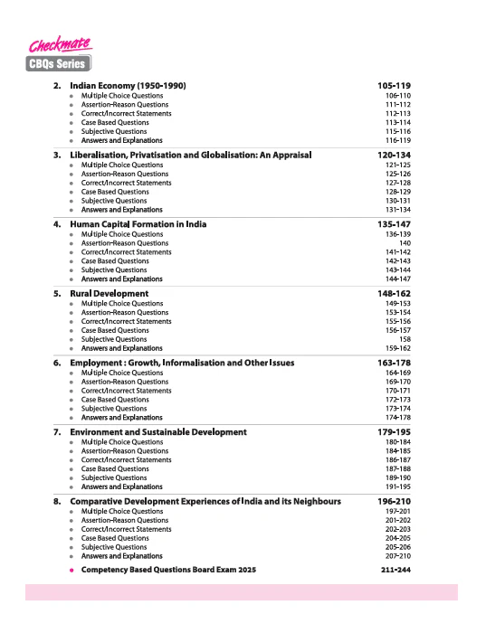 Checkmate CBSE Class 12 Economics Competency Based Questions (CBQs) | Updated Edition 2026 - Image 4