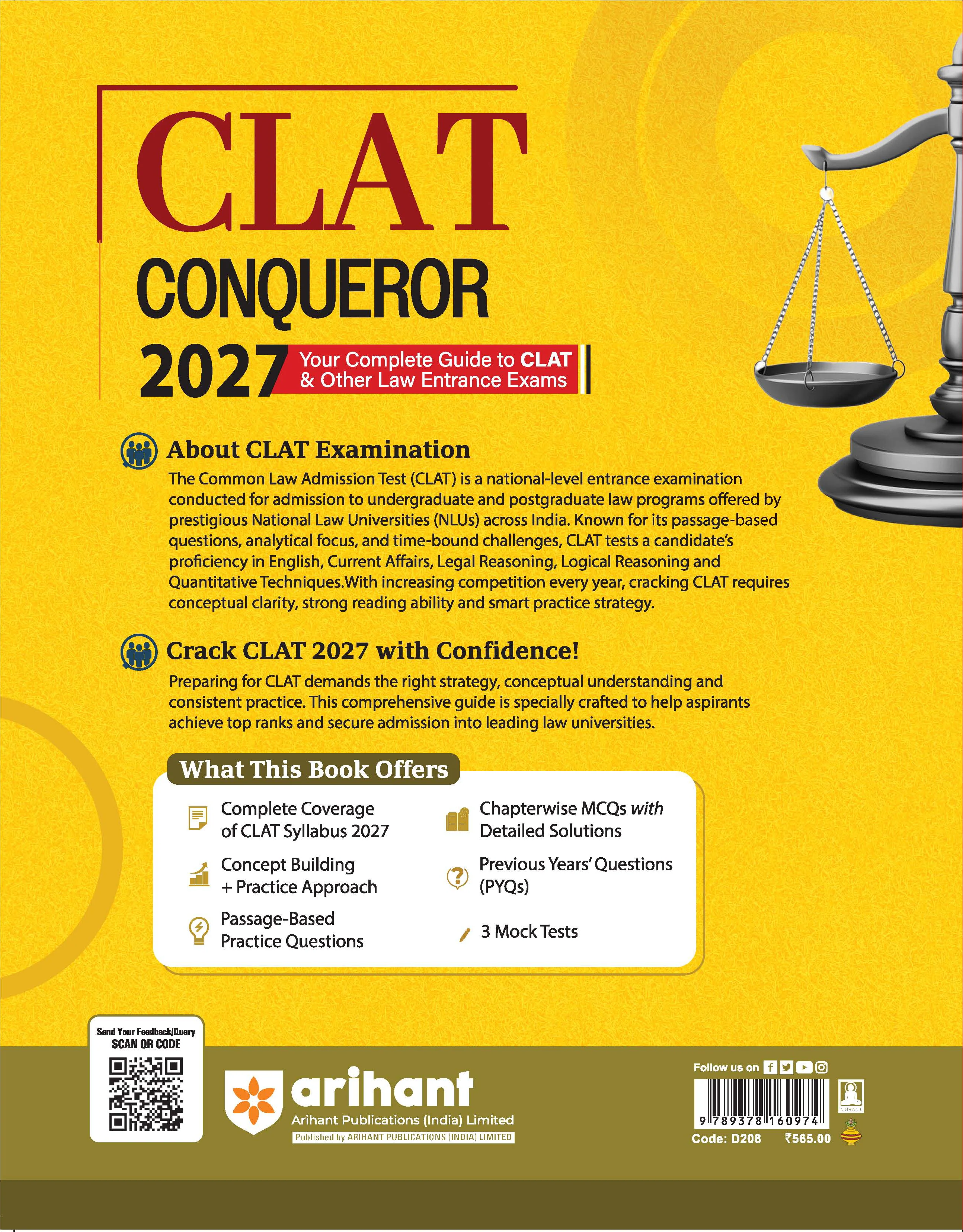 CLAT Conqueror 2027 | Complete Guide for CLAT & Law Entrance Exams | 2000+ MCQs, 3 Practice Sets | PYQs 2025–2026 - Image 8