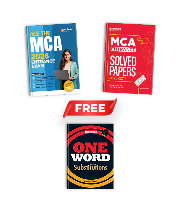 Combo of ACE The MCA Entrance Exam 2026 | Study Guide with 3500+ Practice Quesiton & Solved Paper | With Free One Word Substitution | English Medium