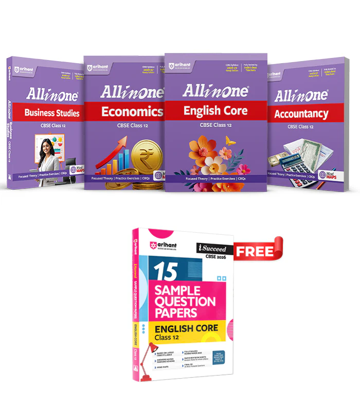 Combo of CBSE All in One Class 12th Exam 2026-2027 | English Core, Business Studies, Economics, Accountancy | With Free I SUCCEED CBSE English Core 12th @275