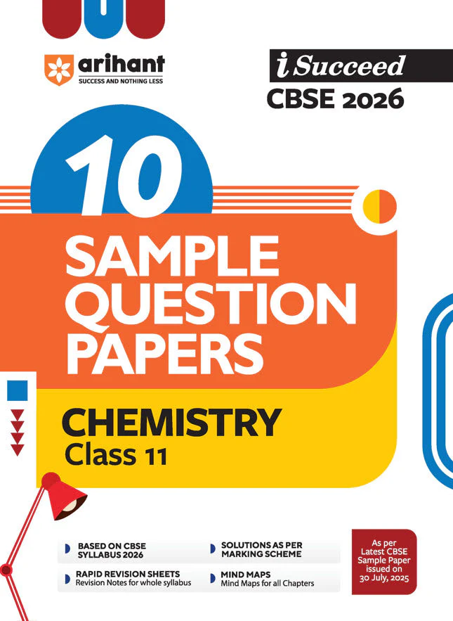 i-Succeed CBSE 2026 ā Chemistry Class 11 | 10 Sample Question Papers | Rapid Revision Sheets | Mind Maps | Solutions as per CBSE Marking Scheme | As per Latest CBSE Sample Paper
