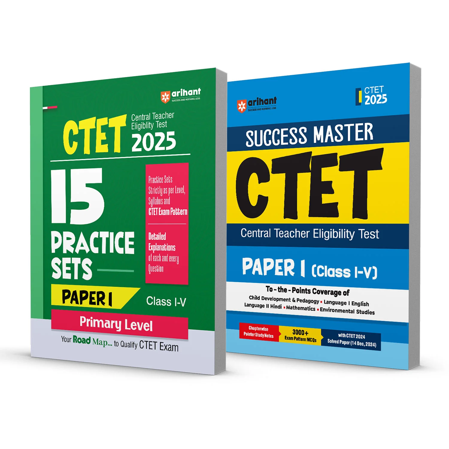 Combo of CTET Class I-V (Paper -1) 2025 | Study Guide & 15 Practice Sets | English Medium