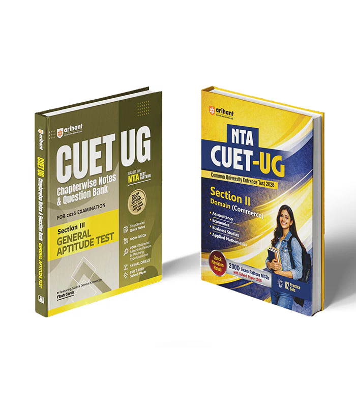 Combo of CUET 2026 | General Aptitude Test (Section III), Section II – Domain (Commerce) | English Medium