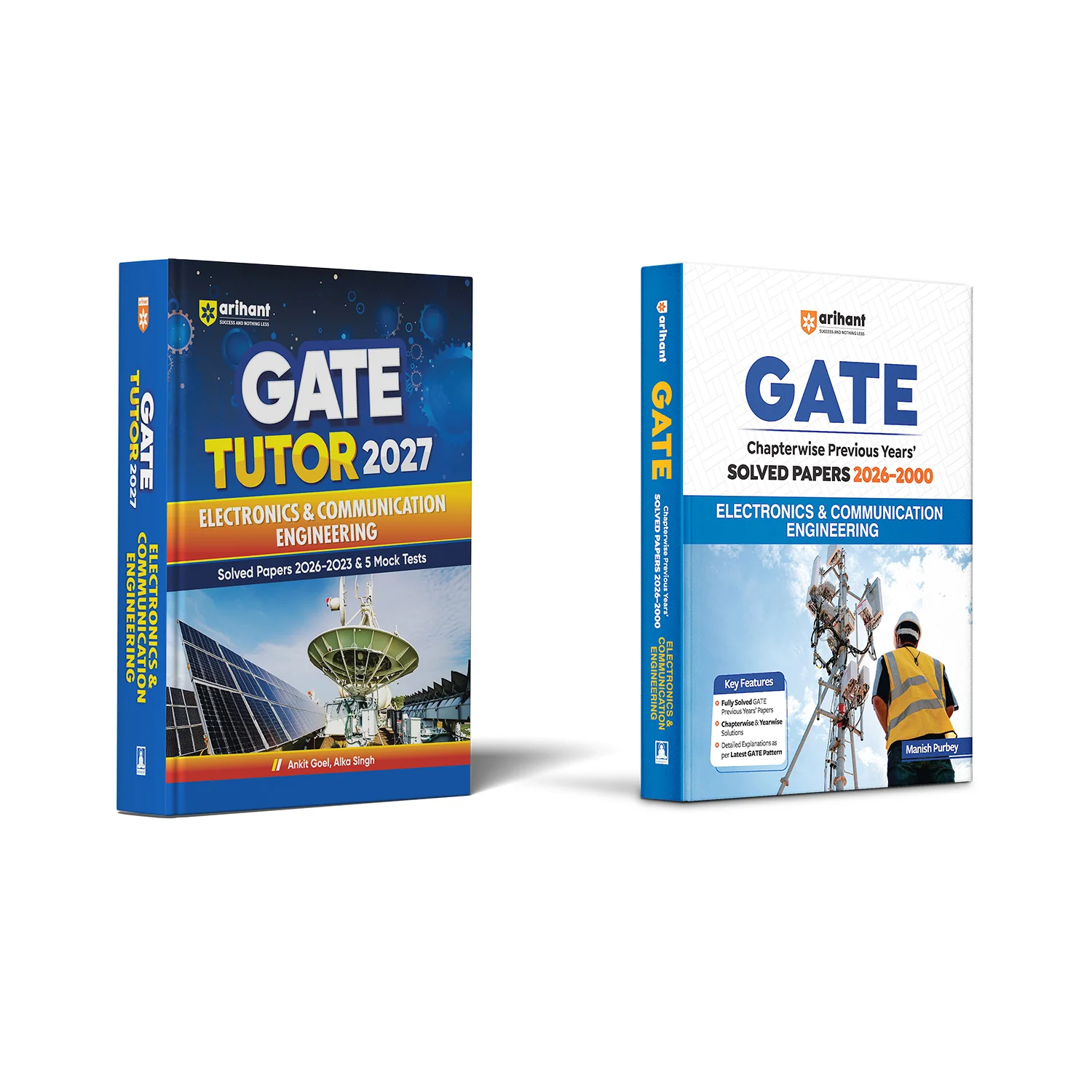 Combo of GATE Tutor 2027 Electronics & Communication Engineering | Solved Papers 2023β2026 & 5 Mock Tests & Chapterwise Solved Papers 2026β2000 | English Medium