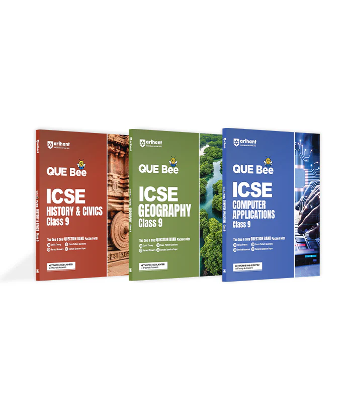 Combo of ICSE QUE Bee Class 9th Exam 2026| Geography, Computer Application, History & Civics | English Medium