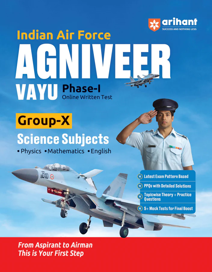 Combo of Indian Air Force Agniveer Vayu (Phase 1) Online Exam 2026 | Group X Science (Physics, Mathematics, English) & Group X Science 25 Practice Sets | English Medium - Image 2