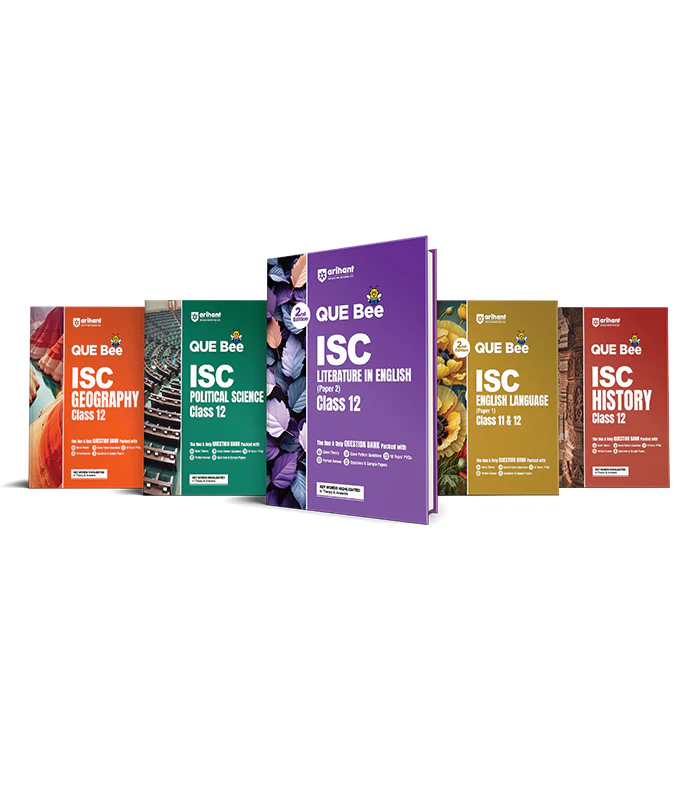 Combo of ISC QUEE BEE Class 12 Exam 2027 | English Lit (Paper-2), English Lang (paper-1, History, Political Science & Geography | As per Latest ICSE Syllabus | Que Bee 2nd Edition