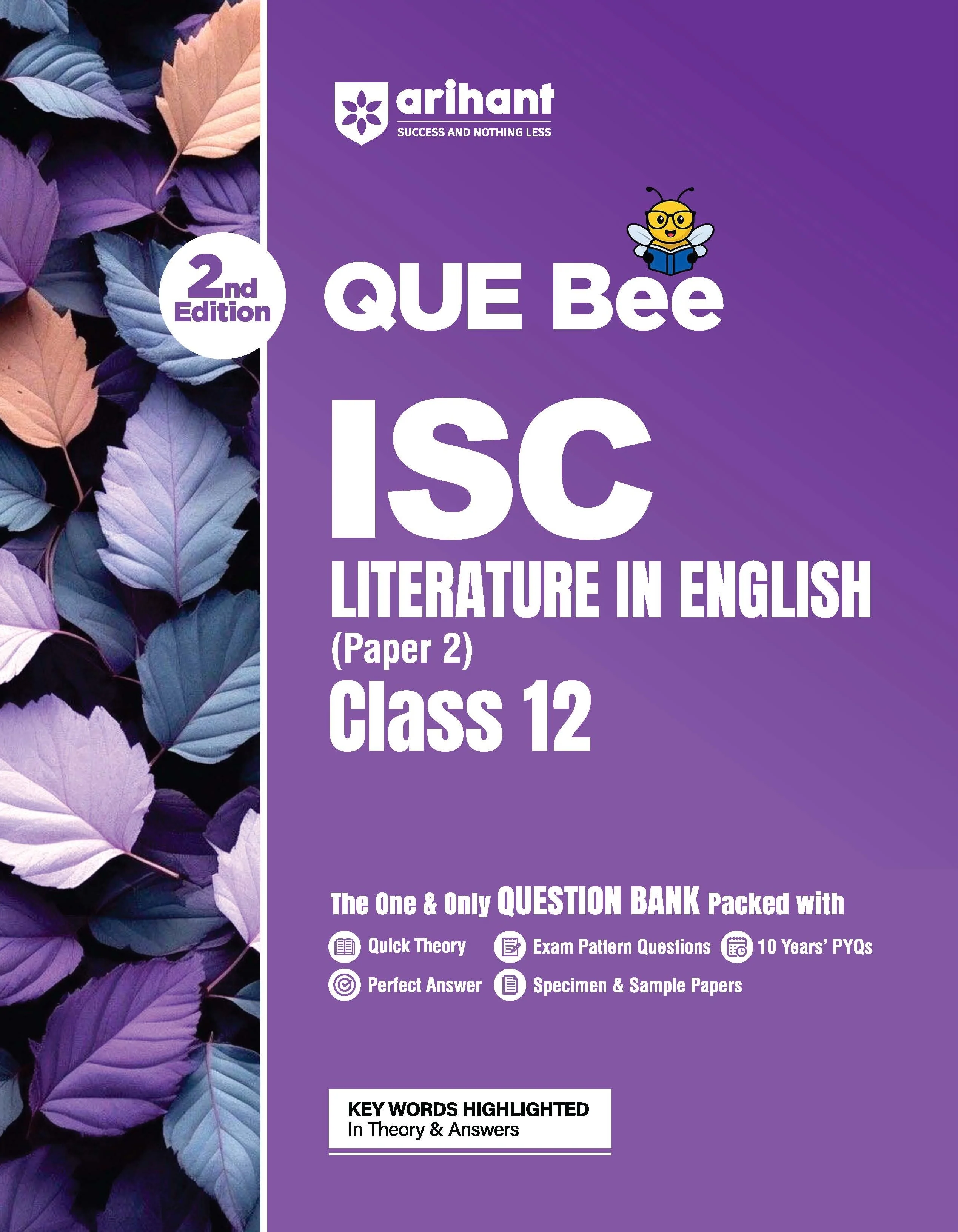 ISC Literature in English (Part 2) Class 12 Exam | Quick Theory, Exam Pattern Questions & Sample Papers | As per Latest ICSE Syllabus | Que Bee 2nd Edition