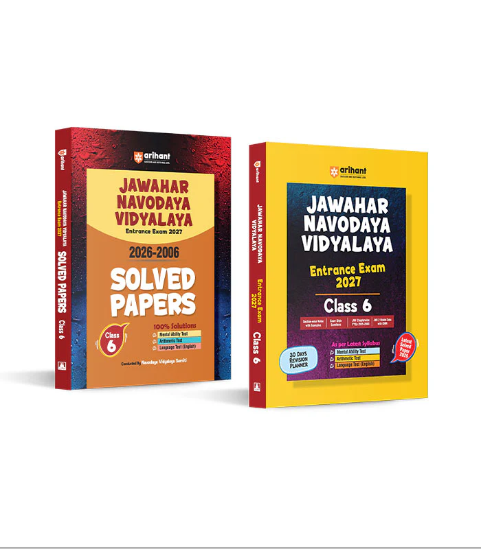 Combo of Jawahar Navodaya Vidyalaya Class 6 Entrance Exam 2027 Class 6 | Study Guide, Solved Papers (2006β2026) 100% Solutions | English Medium