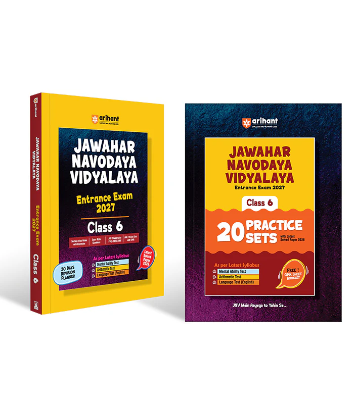 Combo of Jawahar Navodaya Vidyalaya Class 6 Entrance Exam 2027 | Study Guide & 20 Practice Sets with Latest Solved Paper 2026 | English Medium