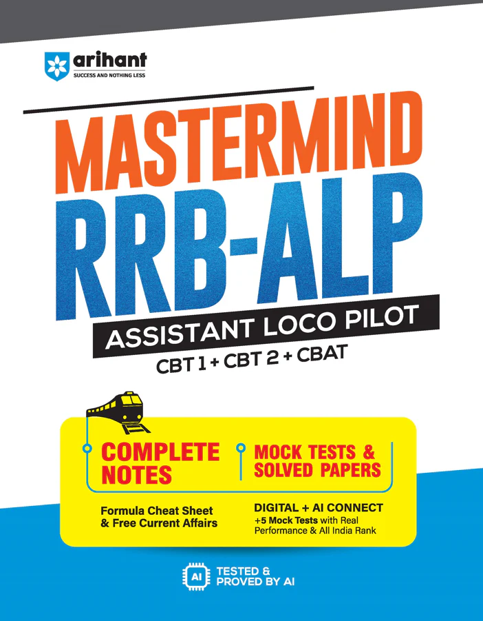 Mastermind RRB ALP (Assistant Loco Pilot) Exam 2026 | CBT-I + CBT-II + CBAT | Complete Notes with Mock Tests & Solved Papers | Formula Cheat Book & Free Current Affairs