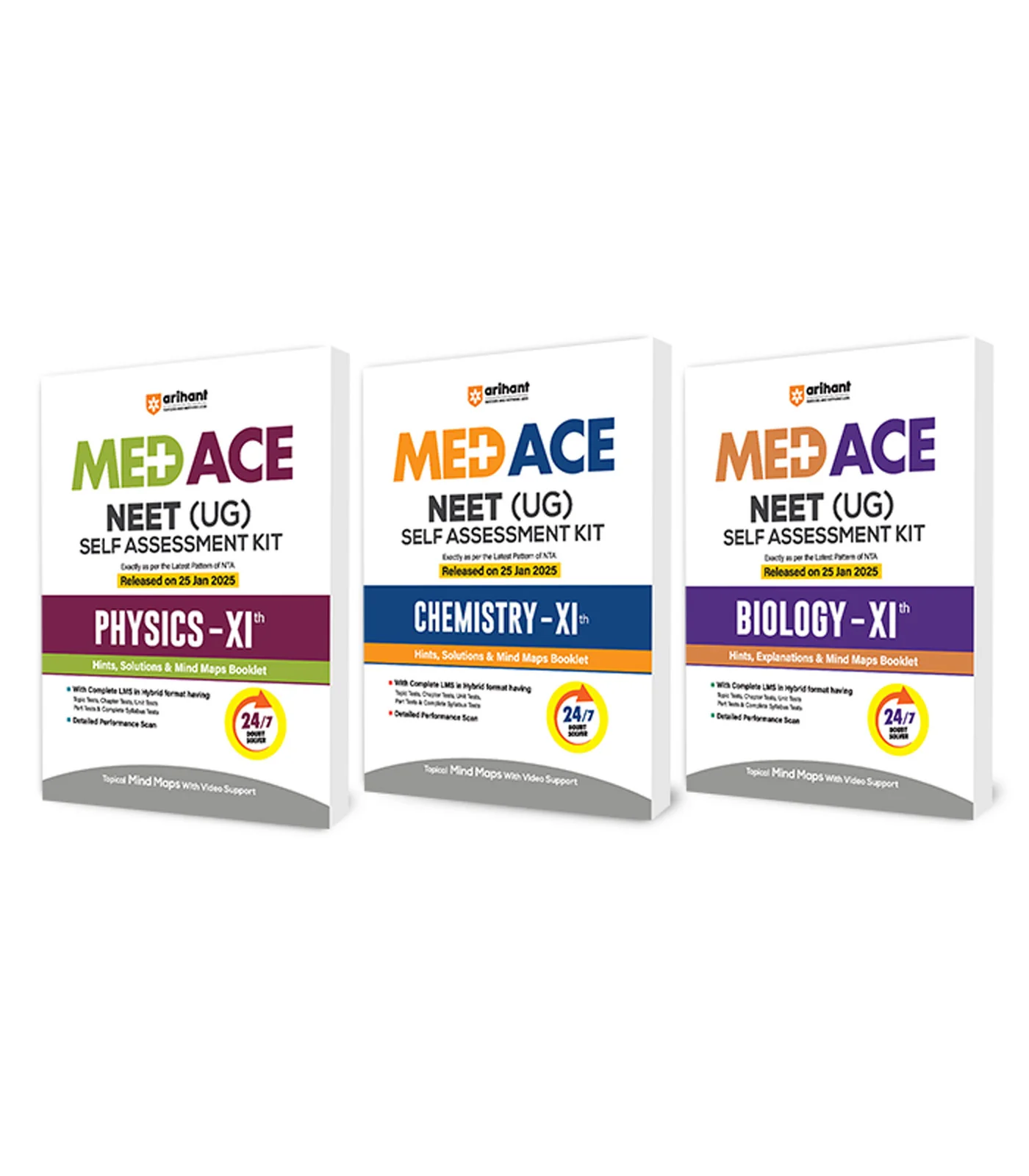 Combo of MED ACE Neet Self Assessment Kit class XI | Physics, Chemistry & Biology