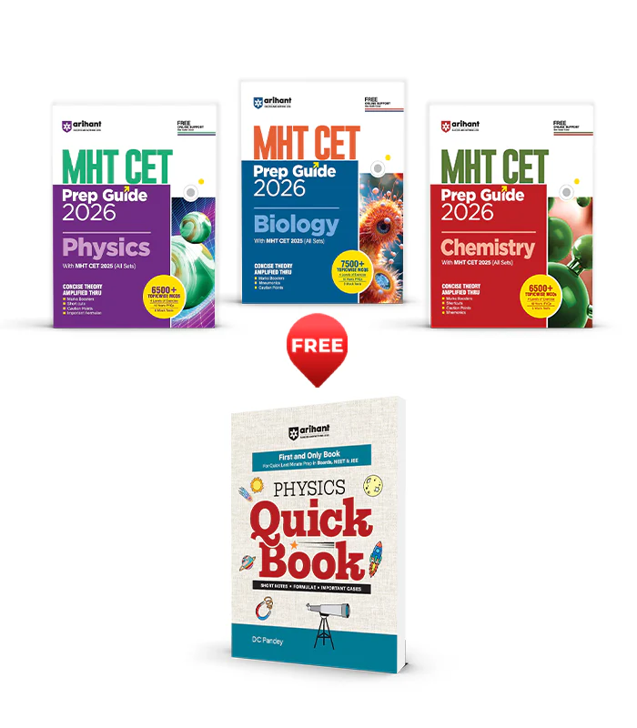 Combo of MHT Set Prep Guide 2026 | Physics, Chemistry & Biology | With Free Quick Books