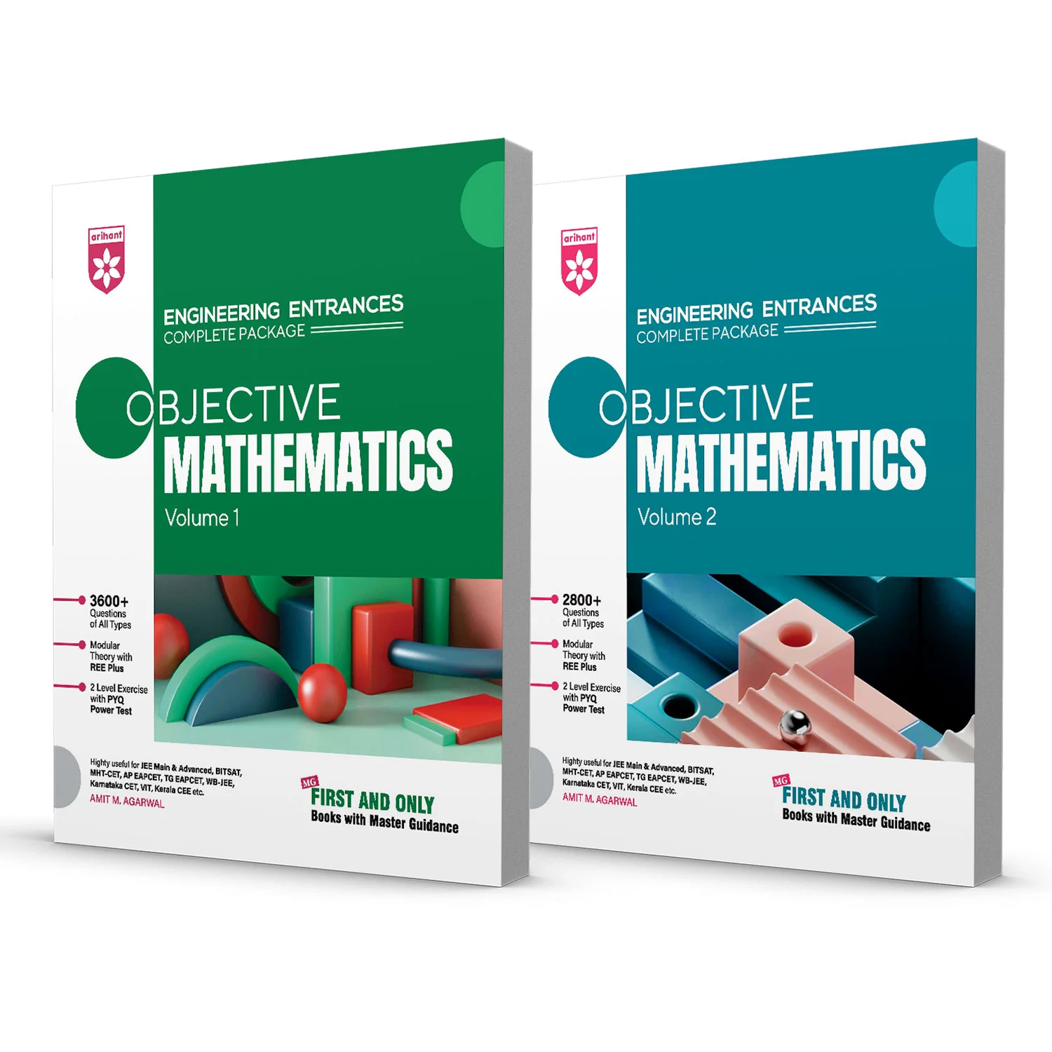 Combo of Objective Mathematics Vol. 1 & Vol. 2 | Engineering Entrances Complete Package | English Medium