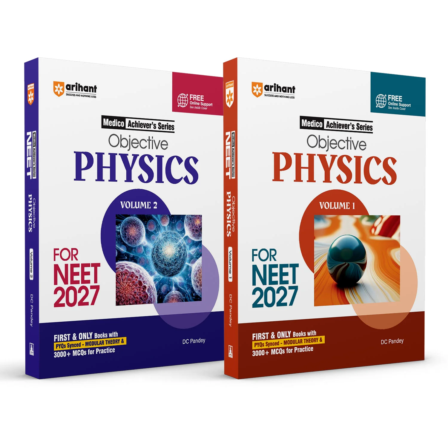 Combo of Objective Physics Vol. 1 & Vol. 2 | Medico Achiever’s Series | 3000+ MCQs with PYQs Synced Modular Theory | English Medium